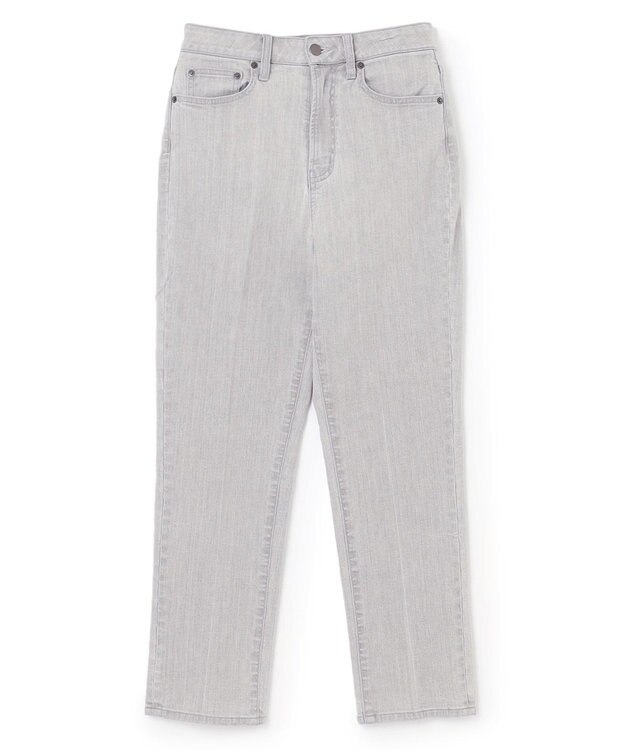 UNFILO センタープレステーパードデニム グレー