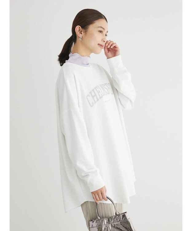 Green Parks ロゴ裏毛チュニック Off White