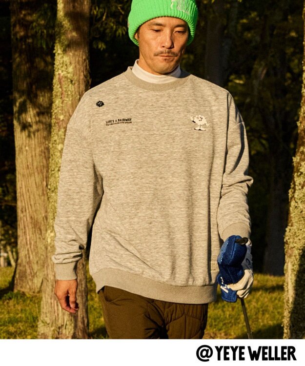 PW CIRCULUS 【UNISEX】【コラボアイテム】Yeyeコラボ スウェット ゴルフ グレー系