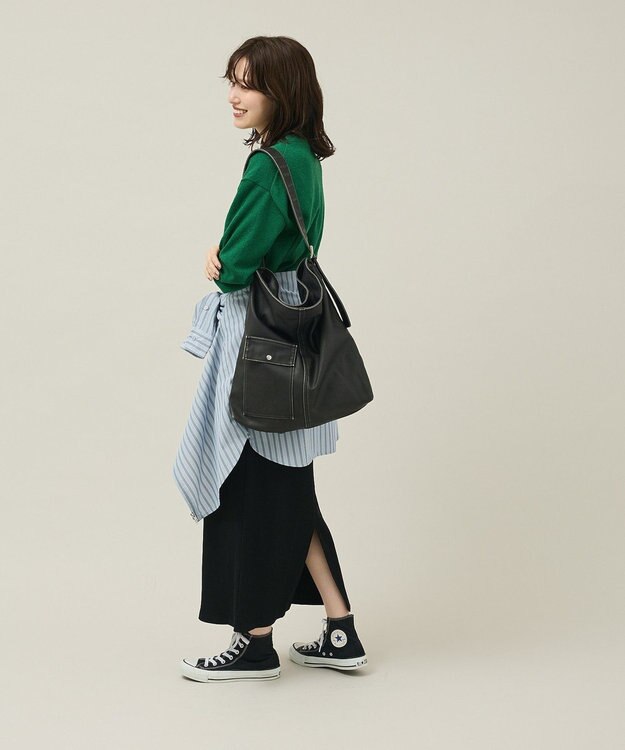 Green Parks ブークレ－ロゴニットプルオーバー Green