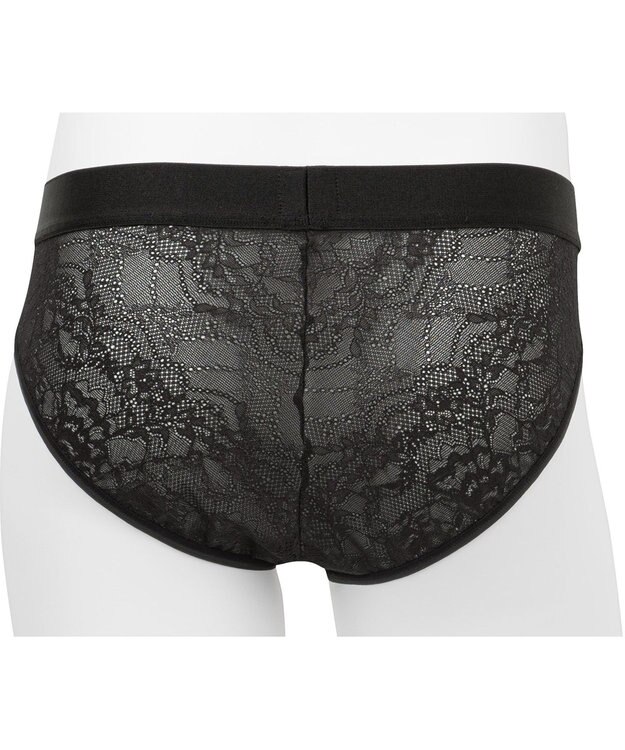 WACOAL MEN WACOAL MEN 【レースブリーフ】 ブリーフ フロント立体設計 通気性 花柄レース 前閉じ 下着 ビキニ メンズ WF1822 /ワコールメン ブラック