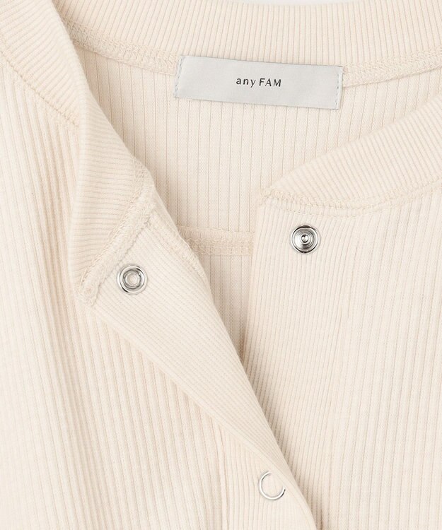 ANY リングドットボタンカーディガン ベージュ