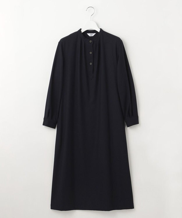 J.PRESS LADIES 【洗える】ANASTASIA milled ワンピース ネイビー系