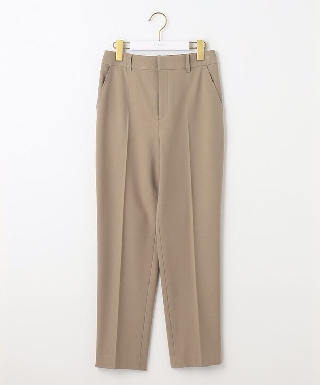 ANY SIS 【保温性あり/洗える】サーモ 2WAYストレッチ テーパード パンツ キャメル