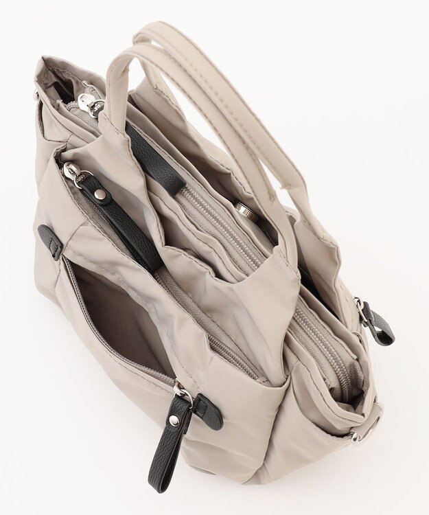 LA BAGAGERIE 【MONICA】ラウンド2WAYミニトートバッグ ライトグレー