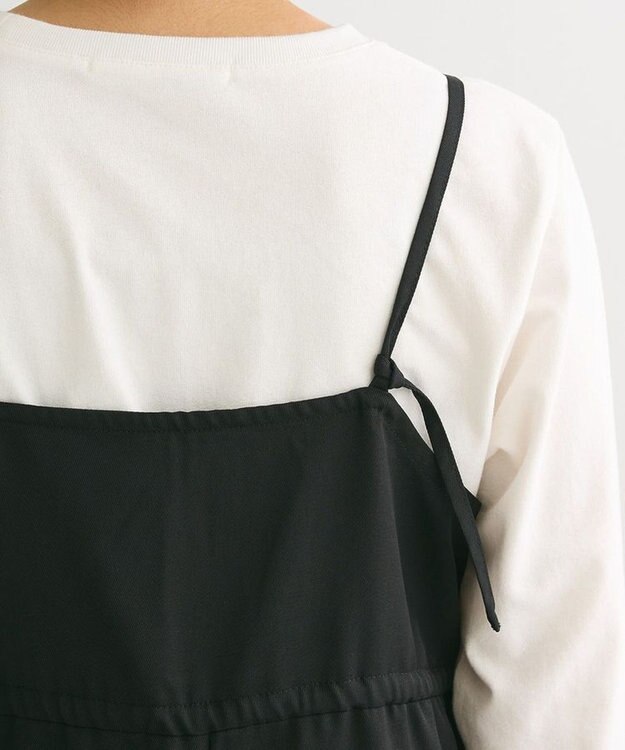 Green Parks ウエストリボンサロペット Black