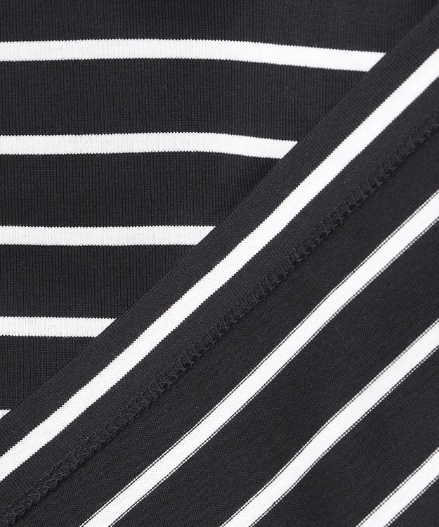 23区 L 【R(アール)】ビジュ― ストライプ ジャージー ブラック系1