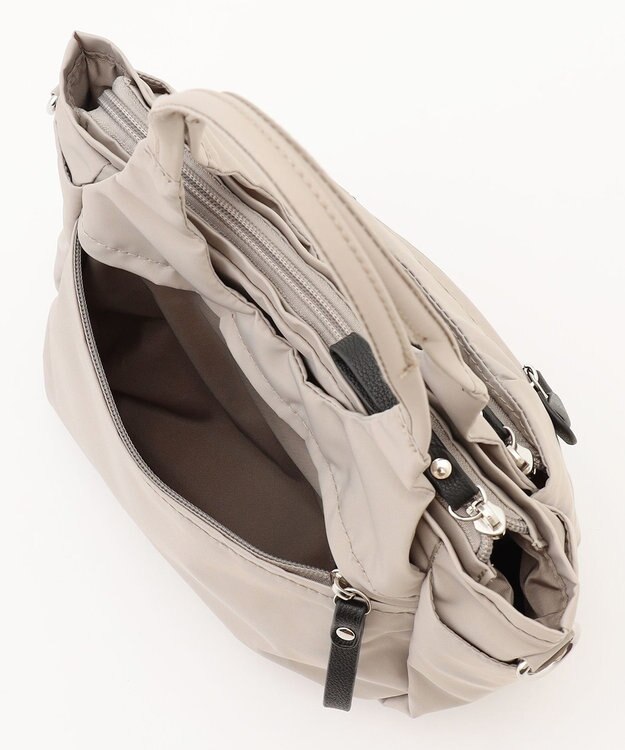 LA BAGAGERIE 【MONICA】ラウンド2WAYミニトートバッグ ライトグレー