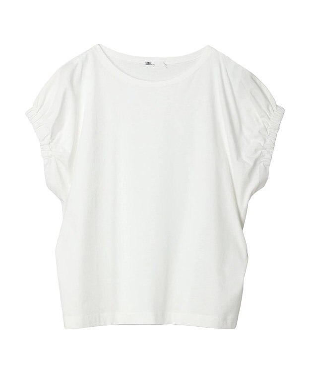 CRAFT STANDARD BOUTIQUE 【ＵＶカット】ギャザースリーブプルオーバー Off White