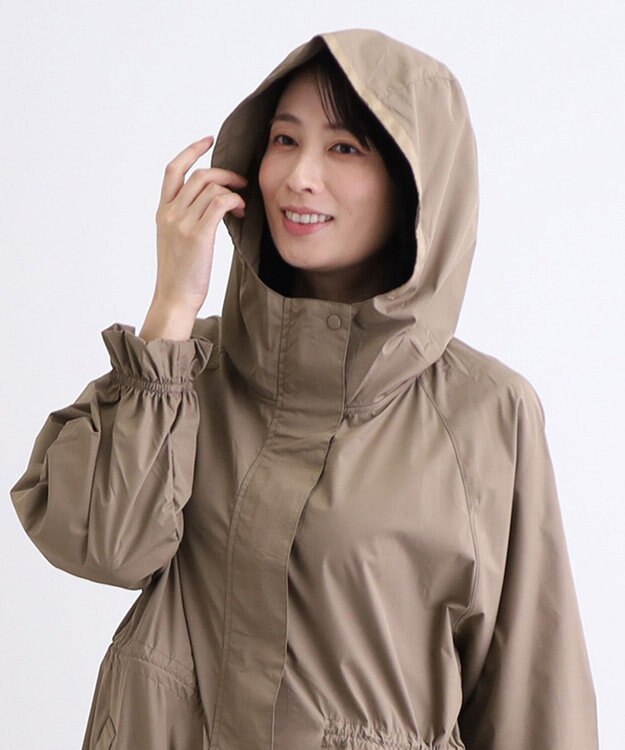 MOONBAT 【撥水】LIGNAGGIO ウエストギャザーフードコート モカブラウン