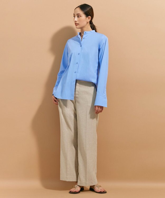 BEIGE， ALBERT / バンドカラーシャツ Sax