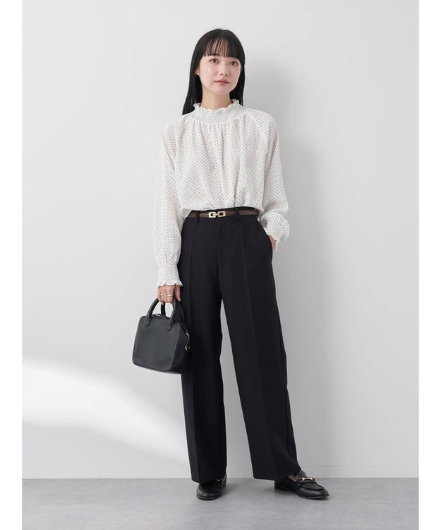 earth music&ecology Ｔ／Ｒストレートパンツ Black