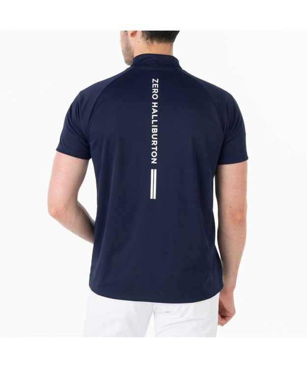 ZERO HALLIBURTON 【防透け】 モックネック Tシャツ ZHG-A4S4 82814 ゴルフウェア ネイビー