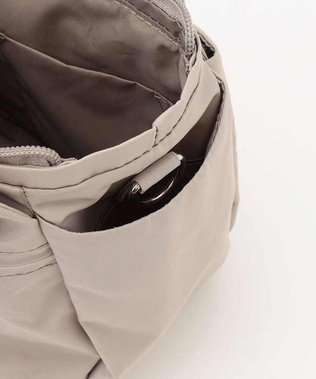 LA BAGAGERIE 【MONICA】ラウンド2WAYミニトートバッグ ライトグレー