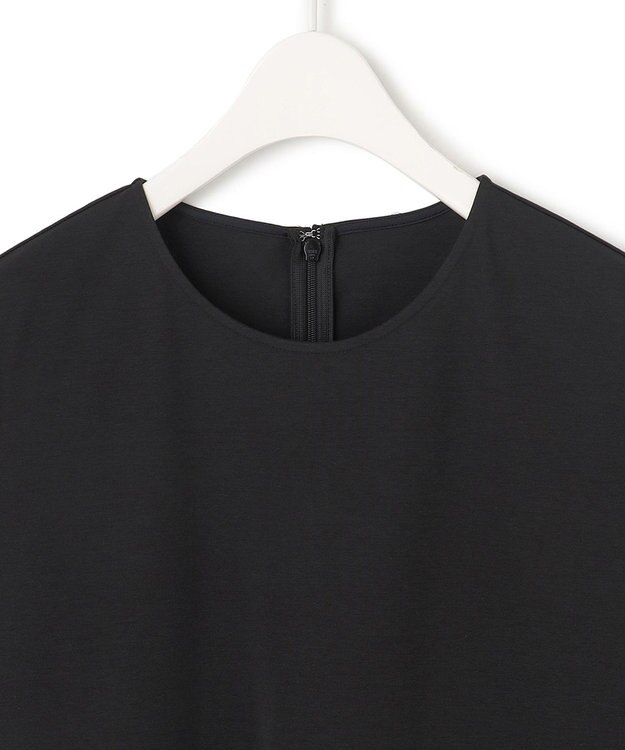 ICB 【人気のため新色追加・洗える】 ジャージコンビドレス ブラック×セルリアン系