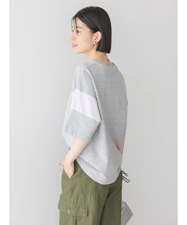 AMERICAN HOLIC 異素材ラインカットプルオーバー2 Light Gray Mixture