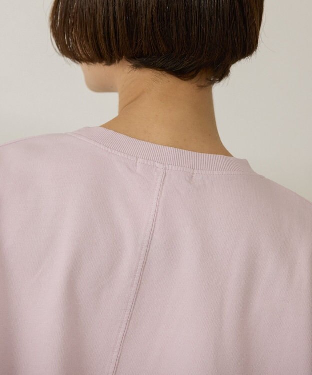 AMERICAN HOLIC ピグメント加工ミニ裏毛半袖プルオーバー Charcoal Gray