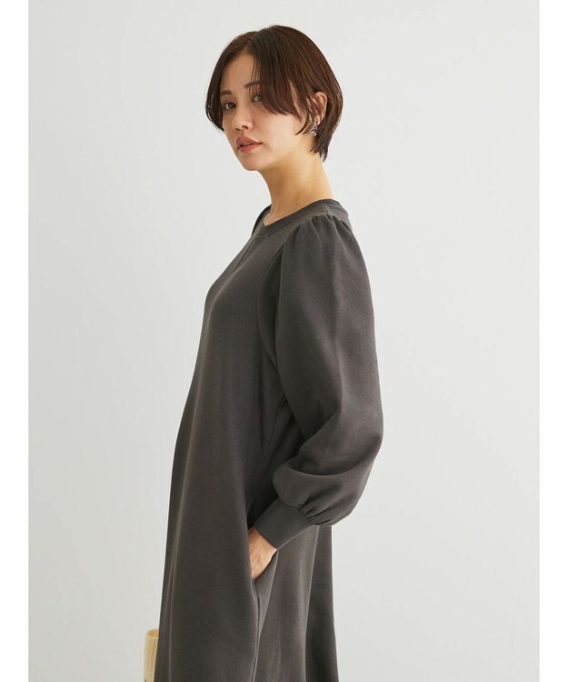 Green Parks ・ＳＵＧＡＲ　ＳＰＯＯＮ　ウラキモウフレアワンピース Charcoal Gray