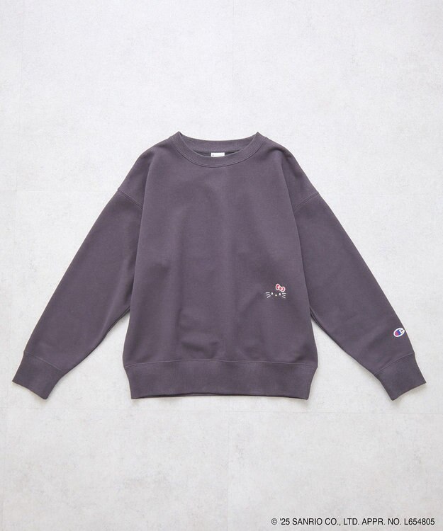 earth music&ecology チャンピオン　ハローキティ×ｅｍａｅ裏毛プルオーハ Charcoal Gray