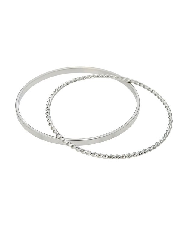 AMERICAN HOLIC ２ＳＥＴシンプルメタルバングル Silver