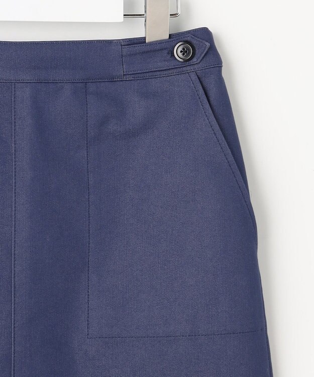 J.PRESS LADIES L 【WEB限定カラーあり】TCシャンブレーサテンST ナロー スカート 【WEB限定】ブルーシャンブレー系