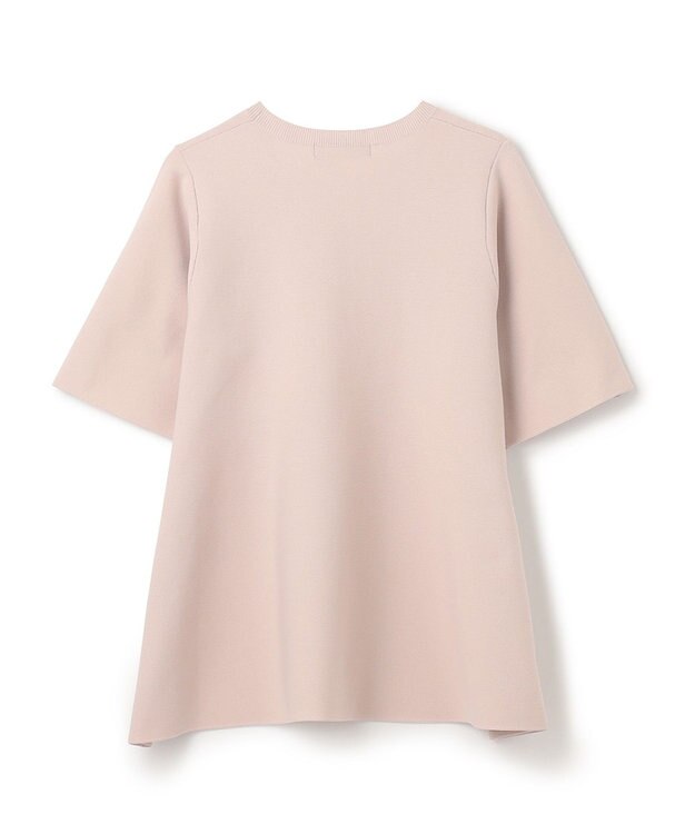 UNFILO ハーフスリーブ ペプラムニット ピンク