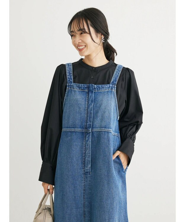 Green Parks タックブラウス Black