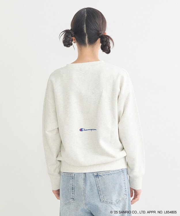 earth music&ecology チャンピオン　ハローキティ×ｅｍａｅ裏毛プルオーハ Oatmeal