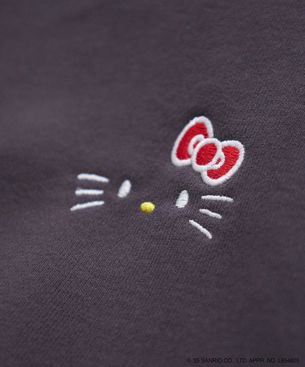 earth music&ecology チャンピオン　ハローキティ×ｅｍａｅ裏毛プルオーハ Charcoal Gray