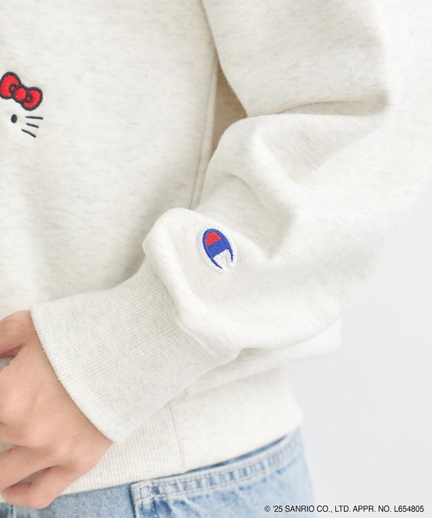 earth music&ecology チャンピオン　ハローキティ×ｅｍａｅ裏毛プルオーハ Oatmeal