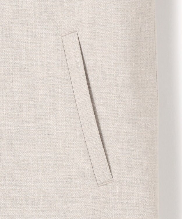 23区 【セットアップ対応】ストレッチブッチャー ノーカラー ジャケット ベージュ系