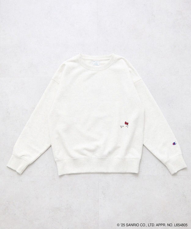 earth music&ecology チャンピオン　ハローキティ×ｅｍａｅ裏毛プルオーハ Oatmeal