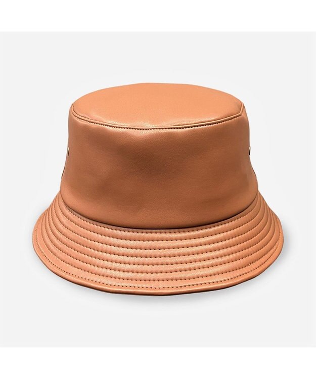 林八百吉商店 un chapeau  エコレザーバケットハット オレンジ