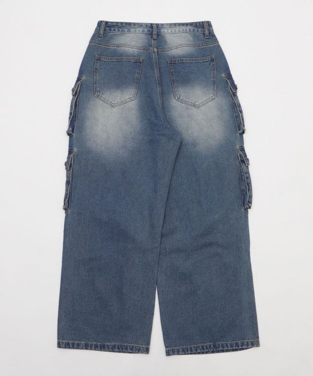 WEGO マルチポケットデニムパンツ デニム中濃加工色