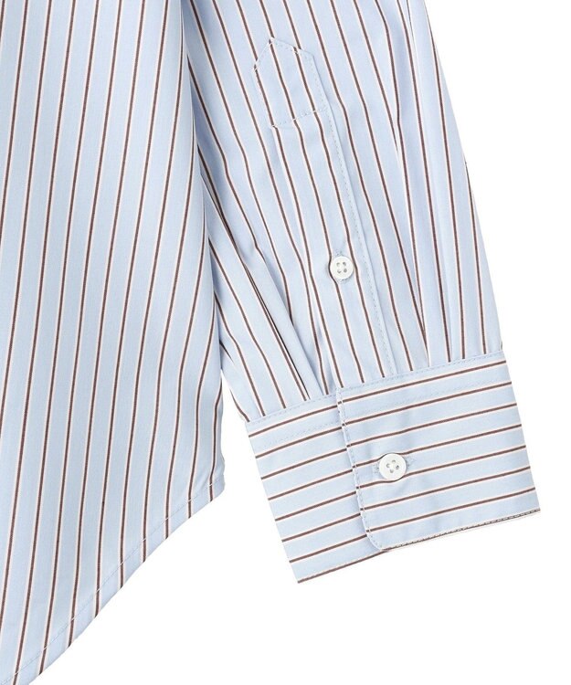 earth music&ecology スタンダードシャツ Stripe Blue