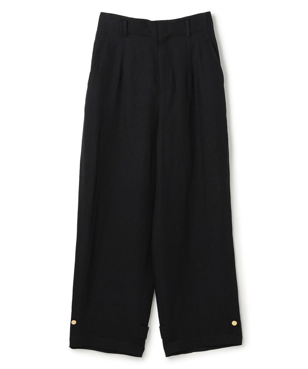 BEIGE， BERNARD / リネン混 ヘムタグ 2WAYパンツ Black
