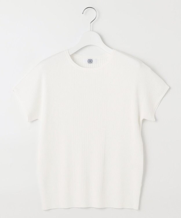 J.PRESS LADIES S 【洗える】レーヨンエリートストレッチ フレンチスリーブ ニット ホワイト系