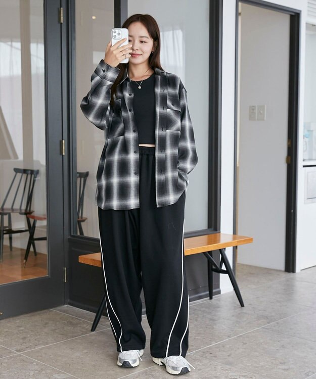 WEGO 【ユニセックス着用ITEM/SMLサイズ展開】オンブレチェックシャツ（LS） 柄1