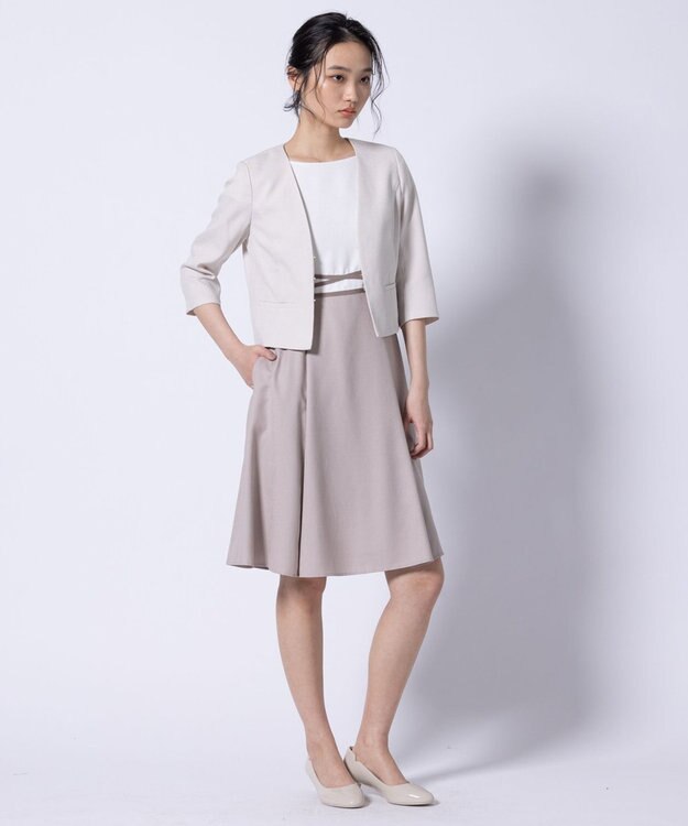 TOCCA 【消臭】BRIGHT LUMINOUS 七分袖ジャケット ベージュ系