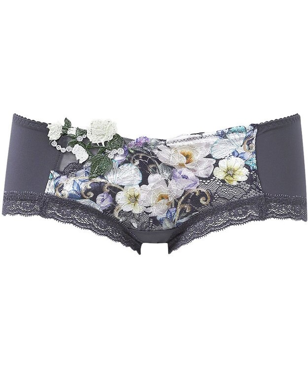 WACOAL ボーイレングス ショーツ 【リボンブラ 脇すっきり】 BXB483とペア はきこみ丈あさめ ナイロンベア天竺素材(バック) レディース PXB683 /ワコール バイオレット