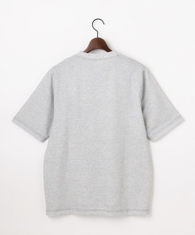 JOSEPH ABBOUD MOUNTAIN 【ゆったり】グリットワッフル アウトドアTシャツ ライトグレー系