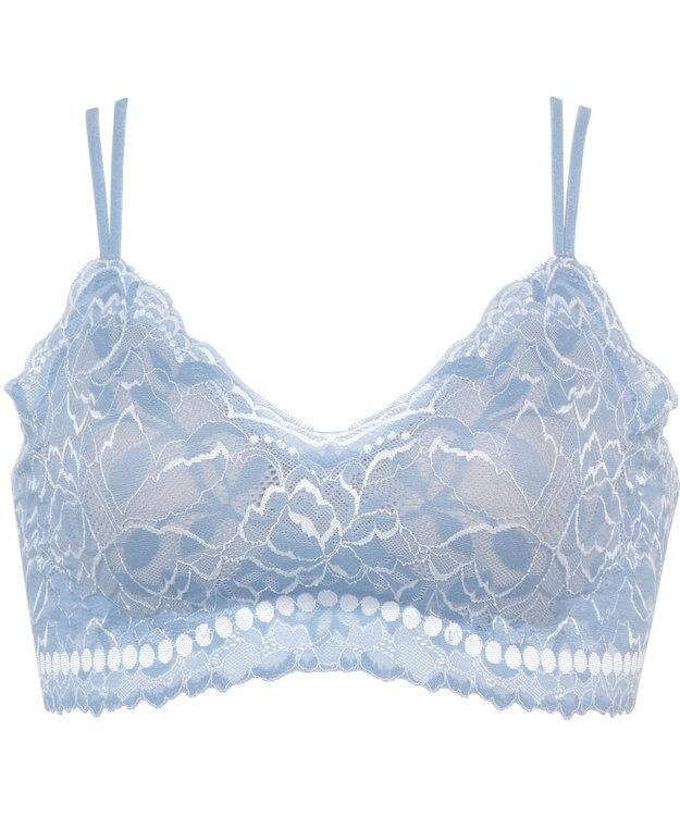 WACOAL 【GOCOCi ゴコチ】 ノンワイヤーブラ ブラレット アウターにひびきにくい ホックなし CGG295 /ワコール サックス