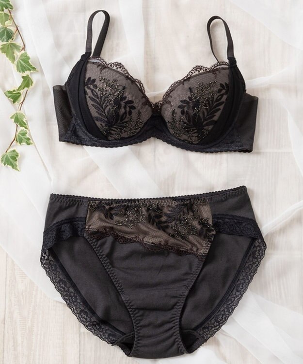 Wing 3/4カップブラ 【エアリーソフトブラ】 ふんわり軽いつけごこち　ウイング／ワコール　KB2201 ブラック