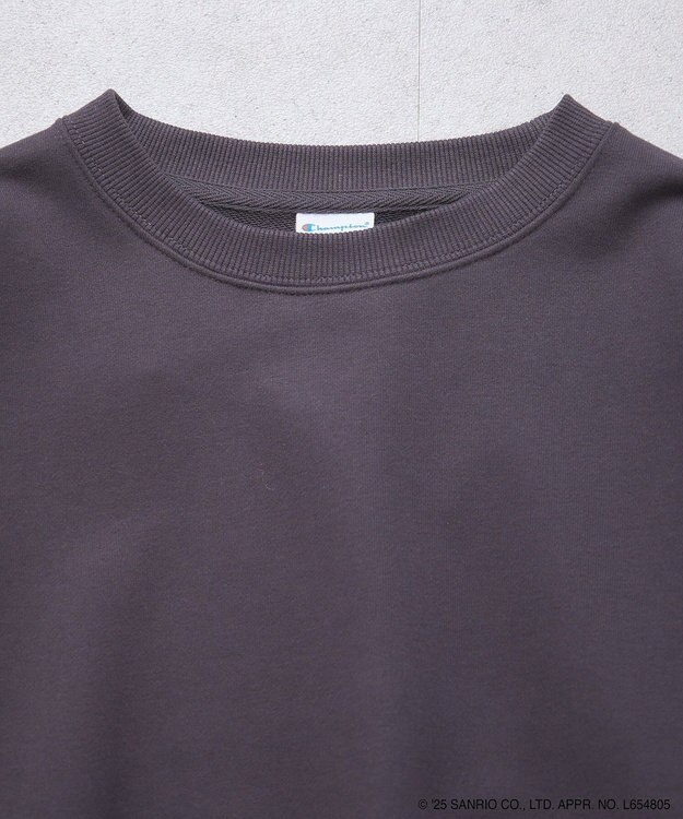 earth music&ecology チャンピオン　ハローキティ×ｅｍａｅ裏毛プルオーハ Charcoal Gray