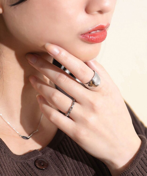blancotokyo 【金属アレルギー対応】チェーンリング GIUSTIZIA シルバー