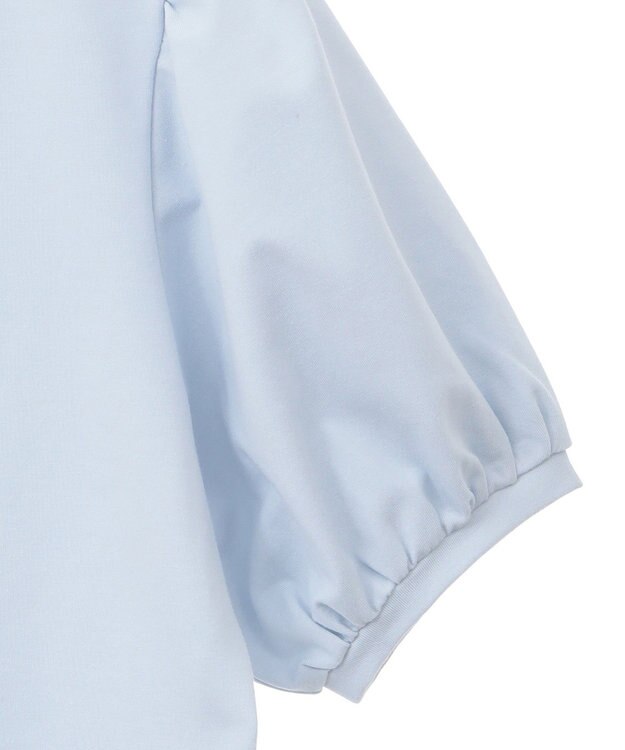 earth music&ecology ロゴプレート付きパフスリーブプルオーバー Sax