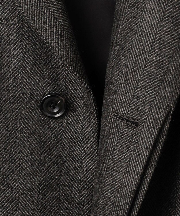 J.PRESS MEN 【ARTHUR HARRISON】 2080ヘリンボンフランネルチェスター コート オリーブ系8