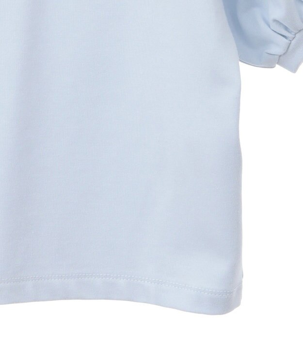 earth music&ecology ロゴプレート付きパフスリーブプルオーバー Sax