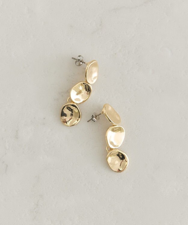 AMERICAN HOLIC ニュアンスプレートスイングピアス Gold