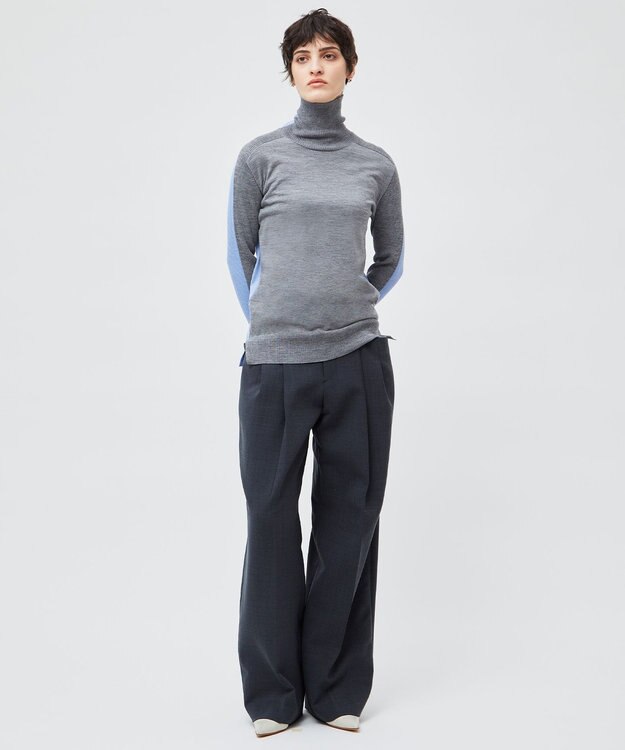 BEIGE， LAC / 2WAYストレッチワイドタックパンツ C.Gray